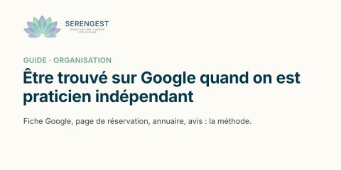 Être trouvé sur Google quand on est praticien indépendant : fiche Google, page de réservation, annuaire