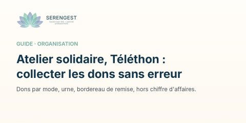 Atelier solidaire, Téléthon : collecter les dons sans les mélanger à votre chiffre d'affaires