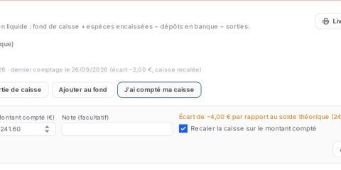 Livre de caisse et fond de caisse : gérer ses espèces quand on est indépendant, sans cahier ni tableur