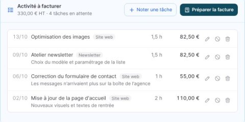 Facture « brouillon » : comment facturer vos clients pros au fil de l'eau, en une seule facture par mois